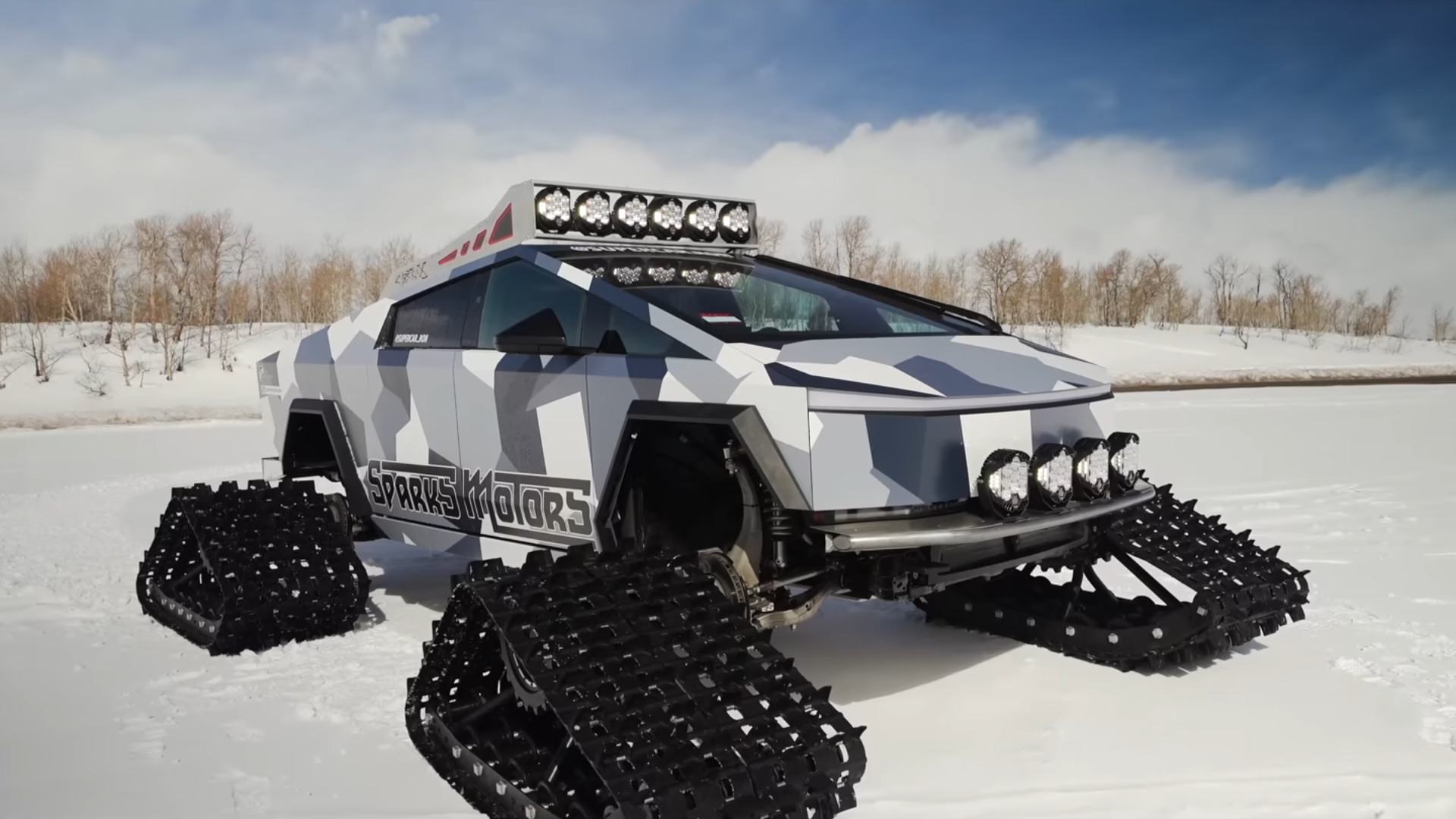 Supercar Ron Turning A Tesla Cybertruck Into The Ultimate Snowcat